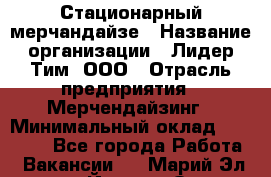 Стационарный мерчандайзе › Название организации ­ Лидер Тим, ООО › Отрасль предприятия ­ Мерчендайзинг › Минимальный оклад ­ 25 000 - Все города Работа » Вакансии   . Марий Эл респ.,Йошкар-Ола г.